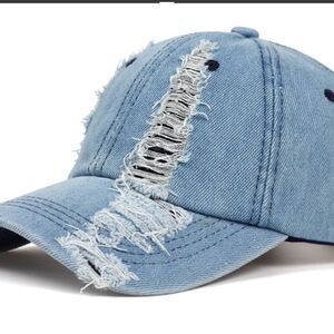 Distressed women’s Blue Jean Hat